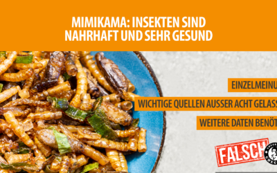 Mimikama: Insekten sind nahrhaft und sehr gesund