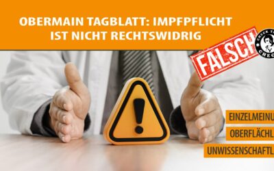 Obermain Tagblatt: Impfpflicht ist nicht rechtswidrig