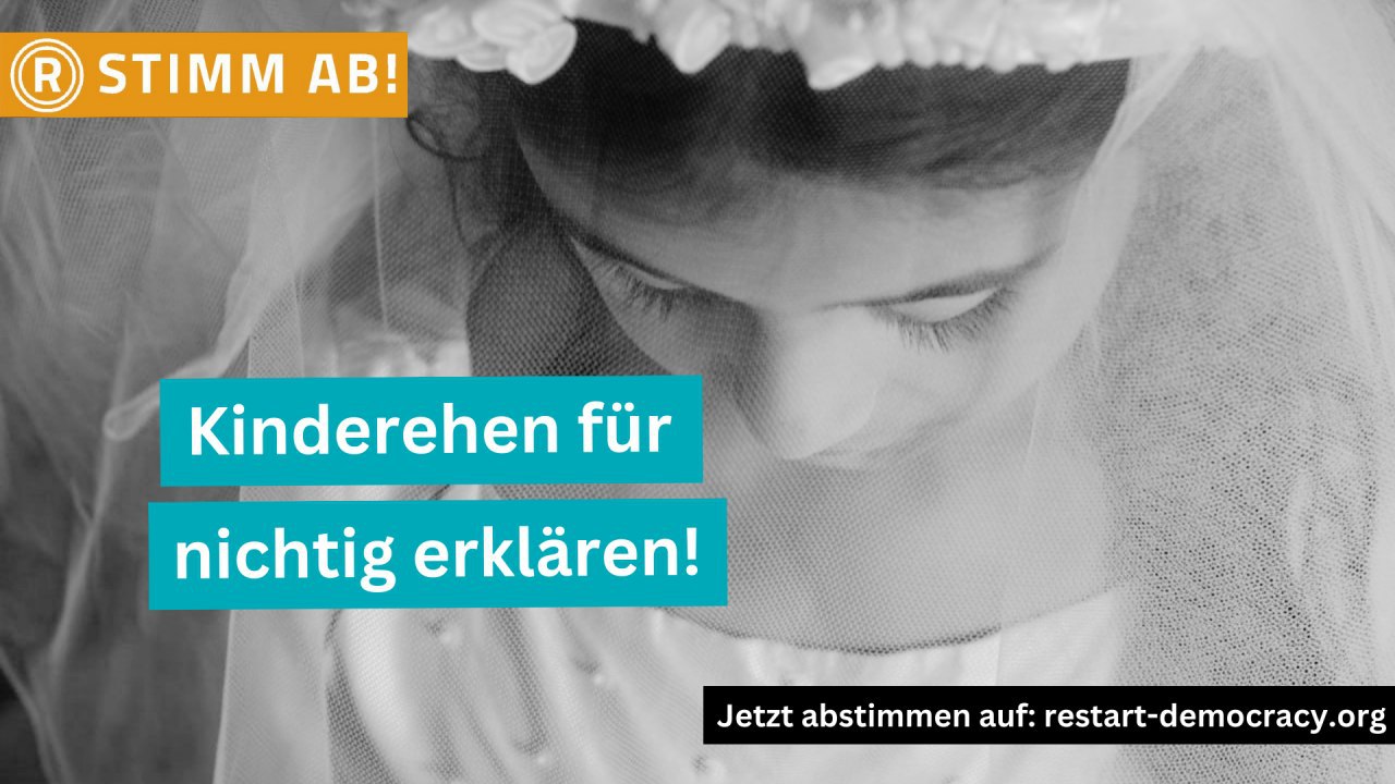 Abstimmung: Kinderehen in Deutschland