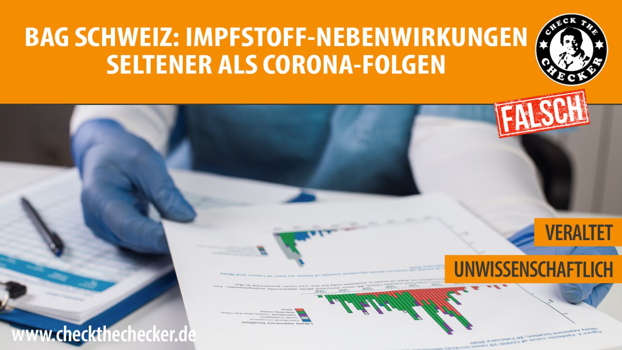 BAG Schweiz: Impfstoff-Nebenwirkungen seltener als Corona-Folgen