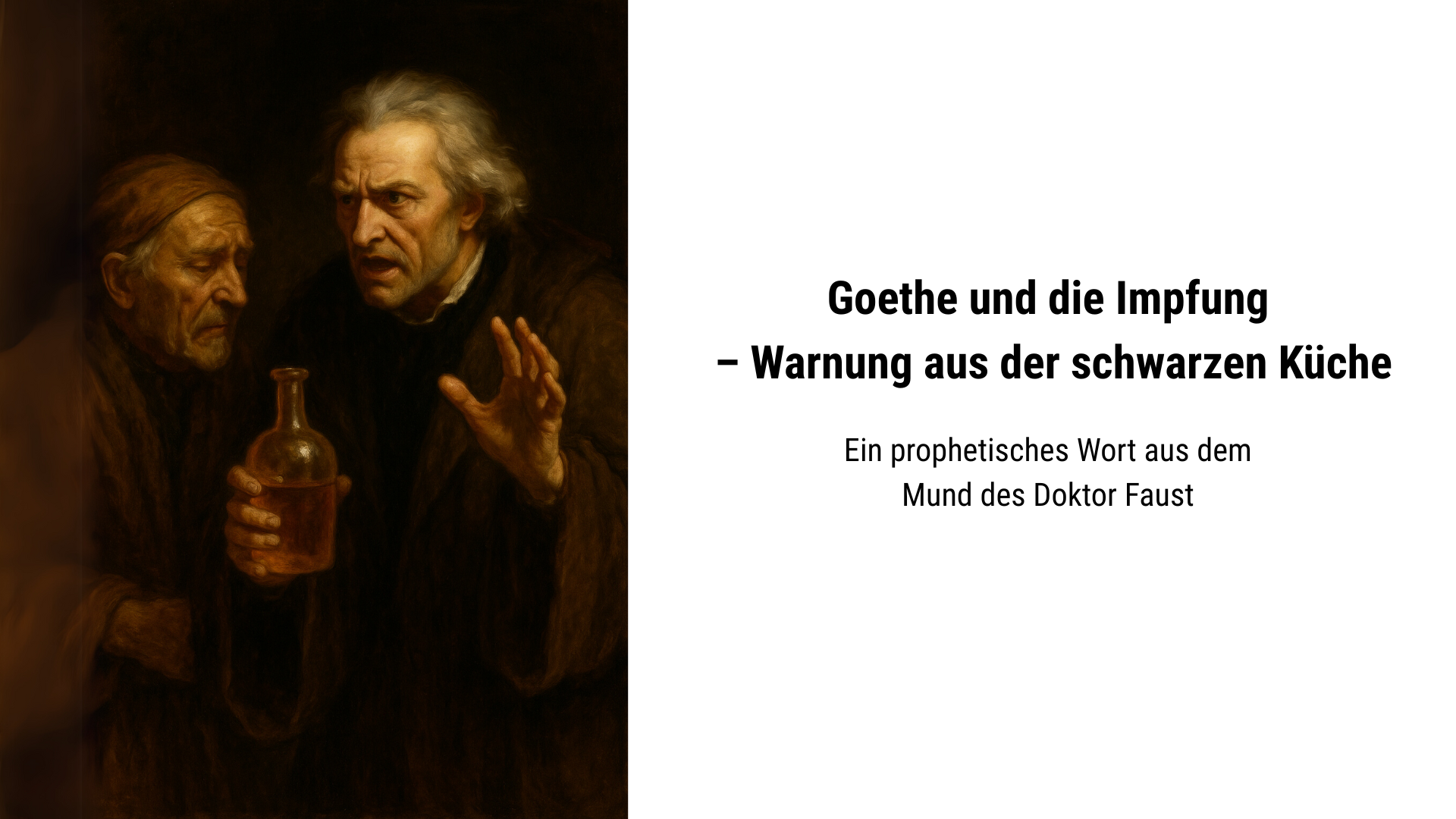 Goethe und die Impfung – Warnung aus der schwarzen Küche