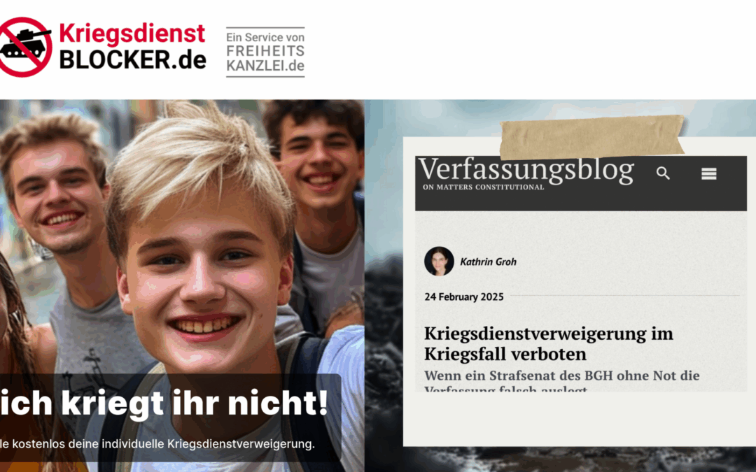 Kriegsdienstverweigerung im Kriegsfall verboten?