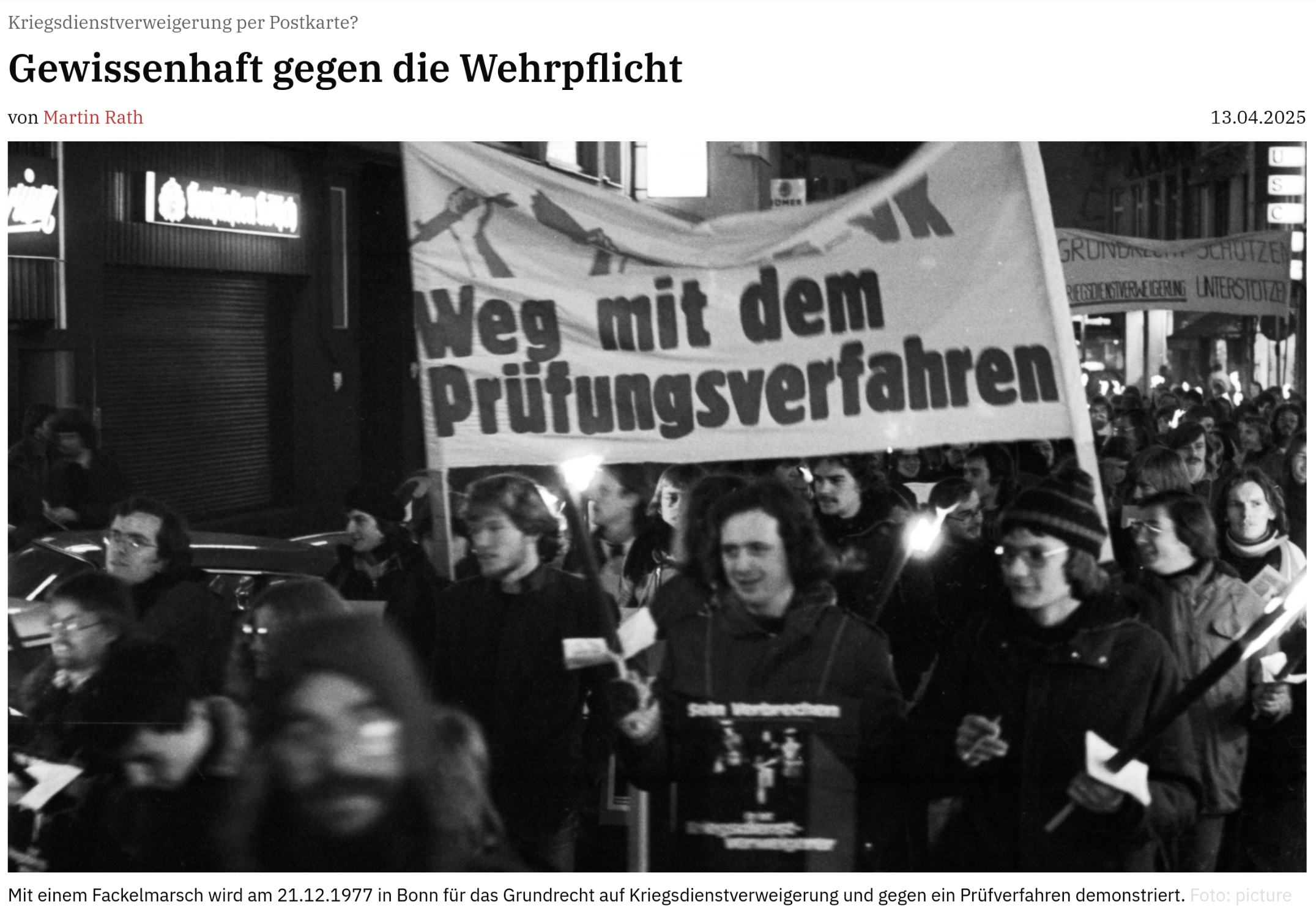 Die historische Entwicklung der Wehrpflicht
