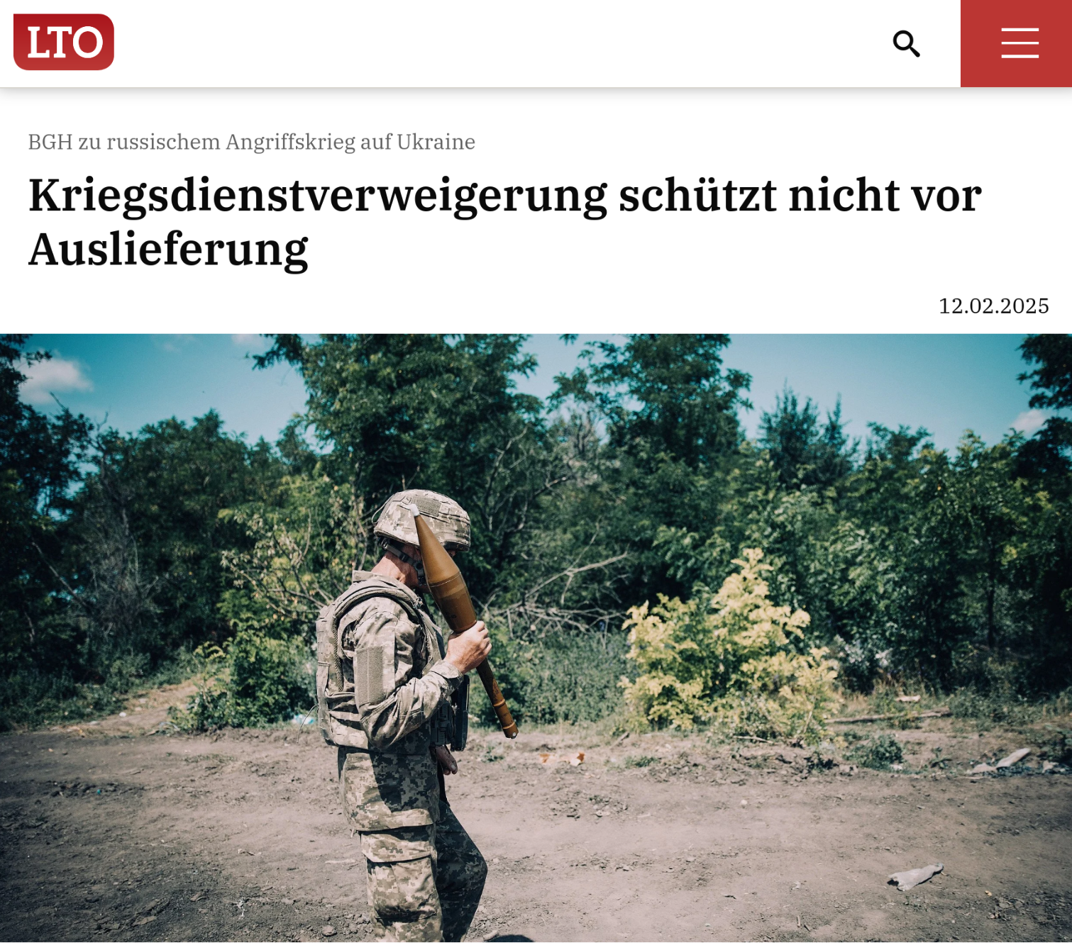Das Recht auf Kriegsdienstverweigerung