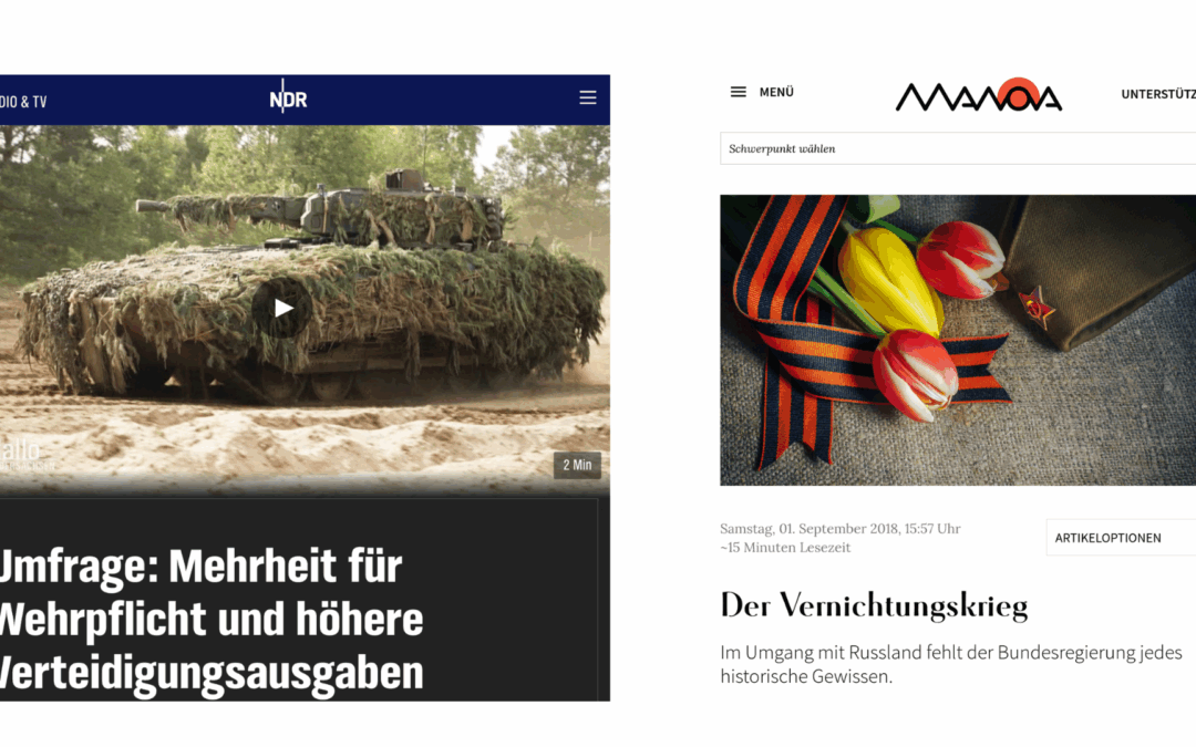 Aufrüstungsbereitschaft im Konflikt mit verdrängter historischer Verantwortung